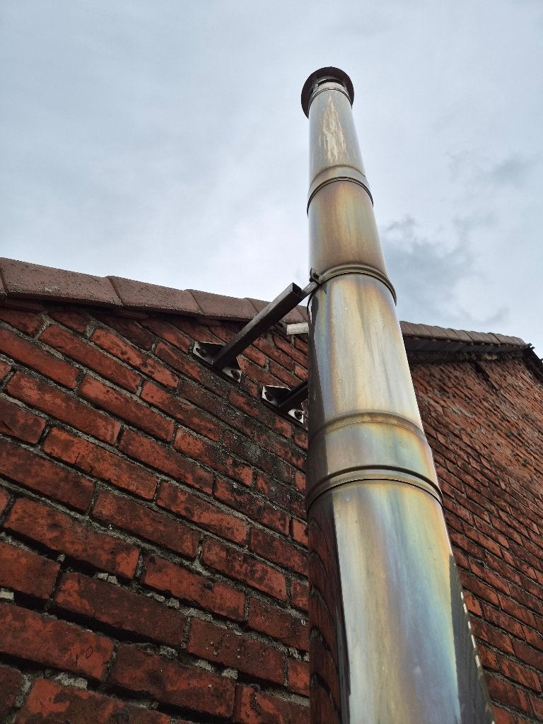 Inox schouwbuizen - Dubbelwandig, Inox, 80 mm ou plus, 4 à 6 mètres, Enlèvement