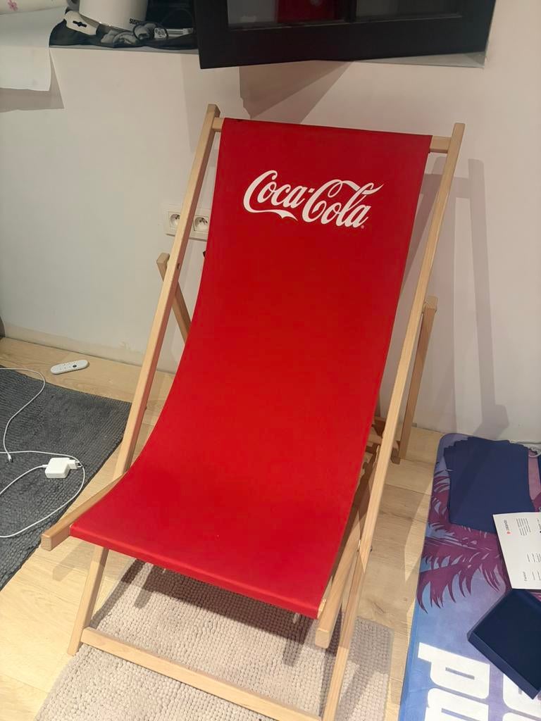 Coca cola strandstoel, Tuin en Terras, Ophalen of Verzenden, Zo goed als nieuw