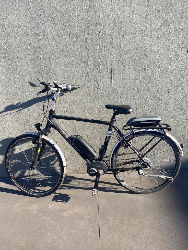 Elektrische herenfiets met 2 batterijen, Fietsen en Brommers, Fietsen | Heren | Herenfietsen, 57 tot 61 cm, Ophalen, Gebruikt