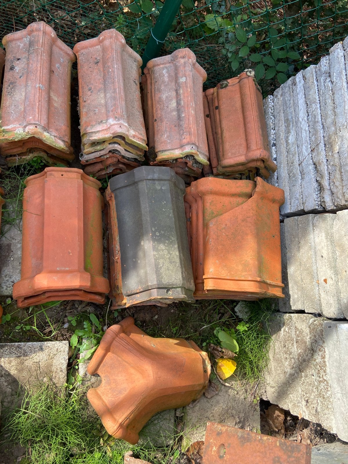 7 verschillende soorten nokpan, ezelsrug, kniestuk, Ophalen, Gebruikt, Steen of Klei, 5 tot 10 m²