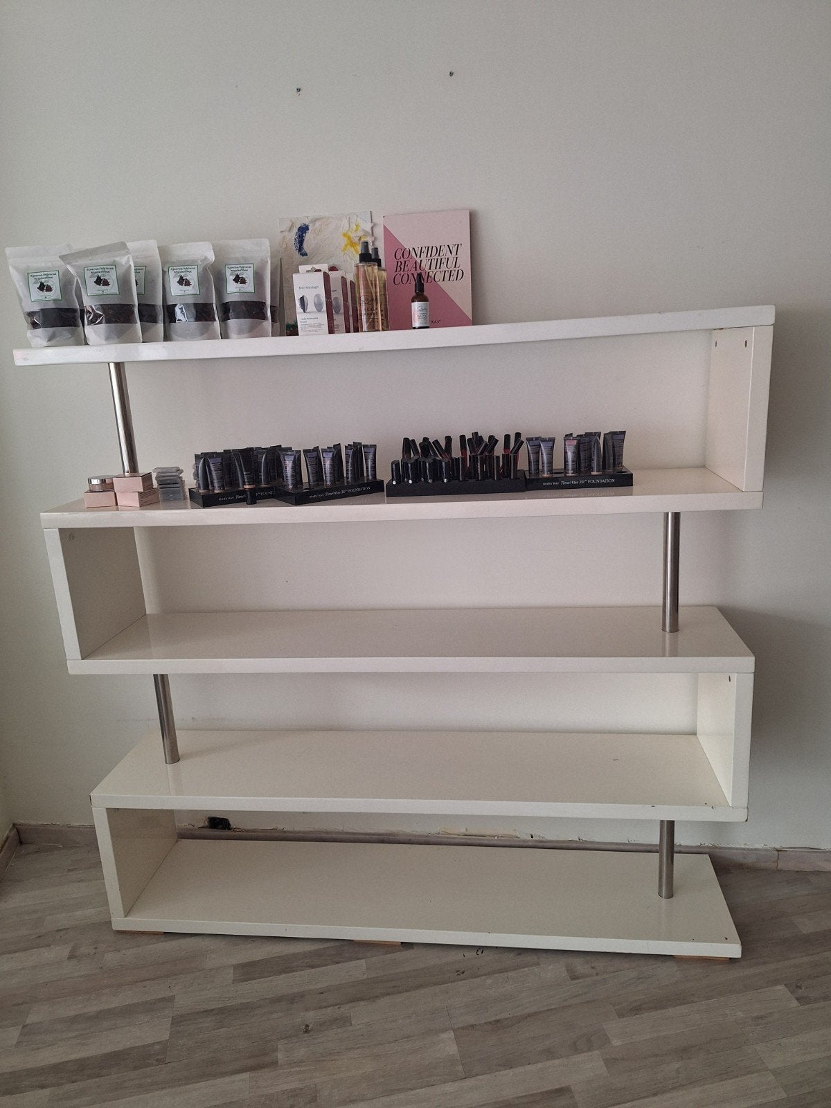 Moderne Witte Displaykast / Winkelrek / Presentatiemeubel, Ophalen
