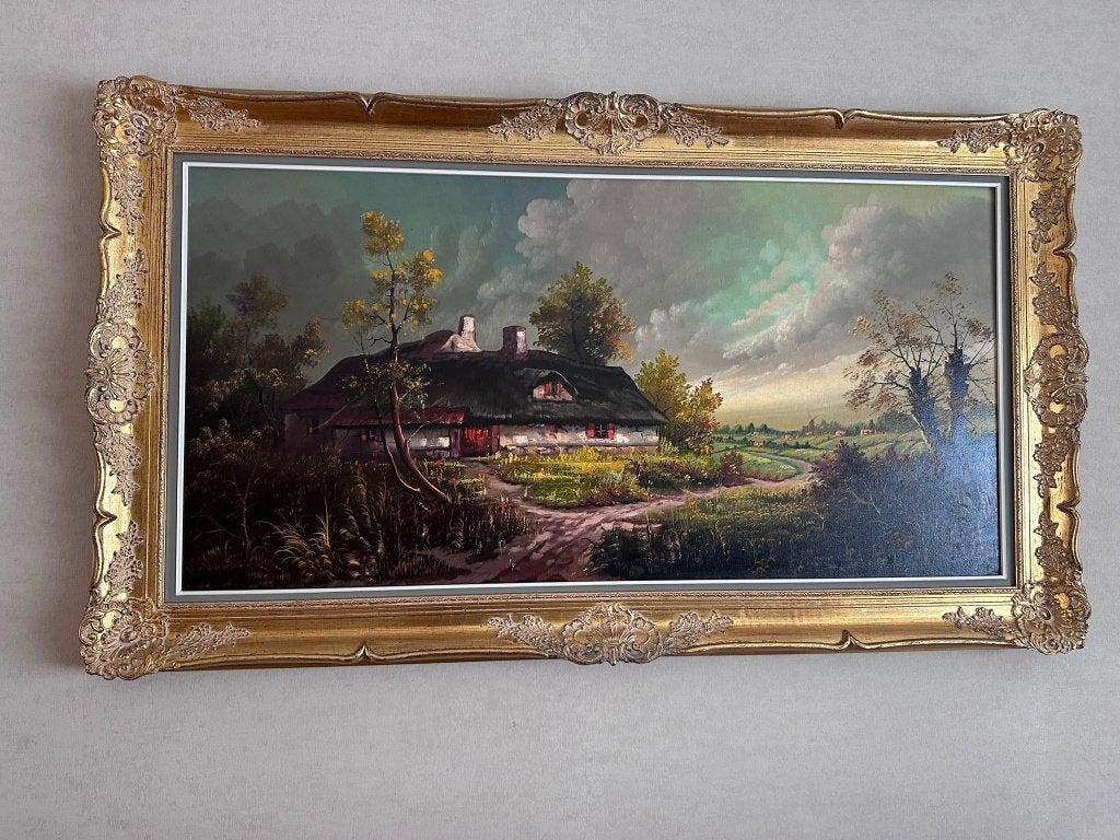 schilderij, Ophalen, Stads- / dorpsgezicht