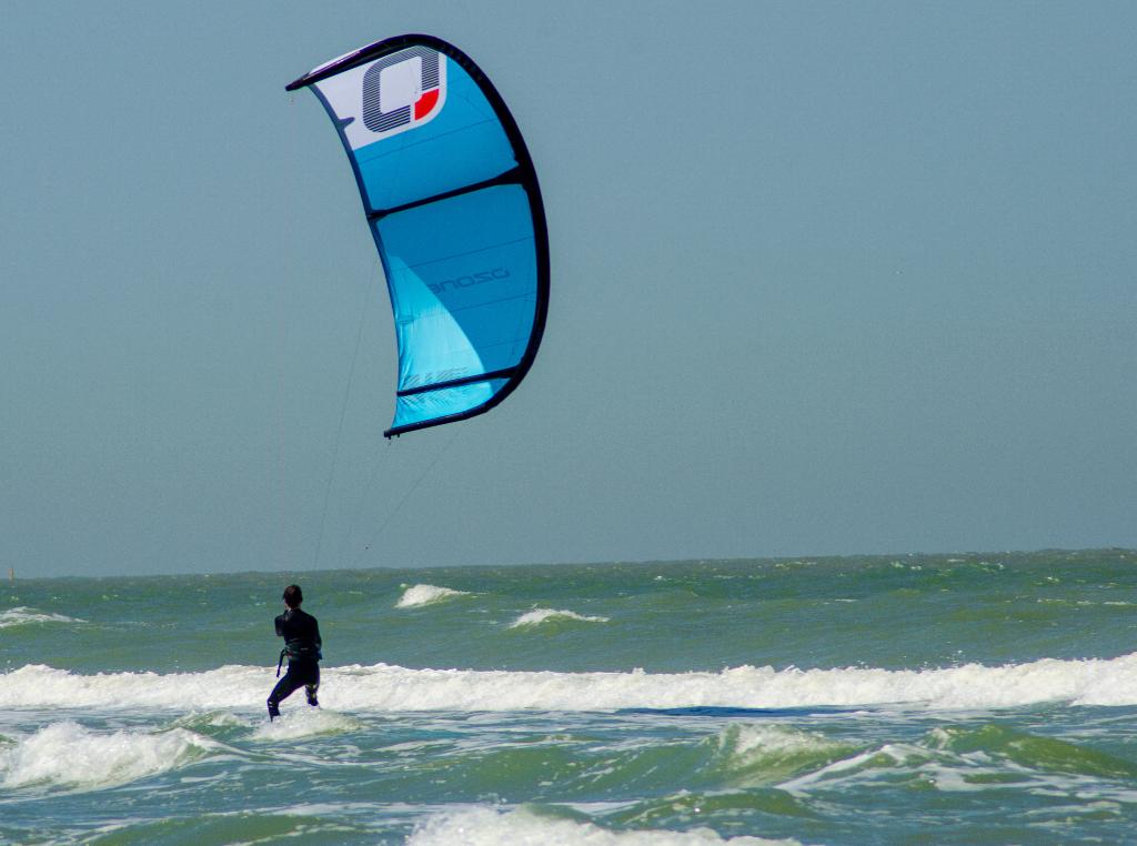 Ideaal starterspakket kitesurfen, Sports nautiques & Bateaux, Kitesurf, Double astuce, 8 m², Comme neuf, Enlèvement