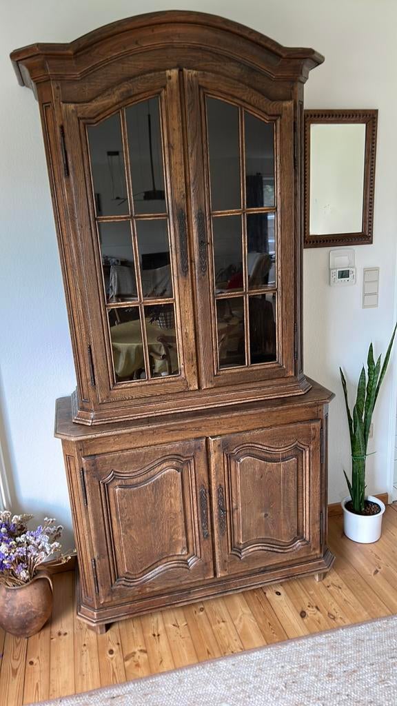Buffet kast, Huis en Inrichting, Kasten | Buffetkasten, Gebruikt, Overige houtsoorten, Glas, Ophalen