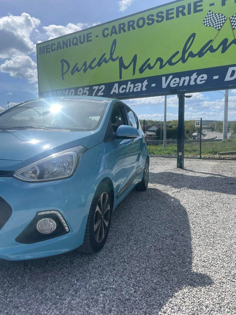 Hyundai i10 (bj 2014), Auto's, Gebruikt, Blauw, Bedrijf, 5 deurs