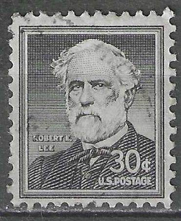 USA 1955/1956 - Yvert 602 - Robert Edward Lee  (ST), Verzenden, Gestempeld