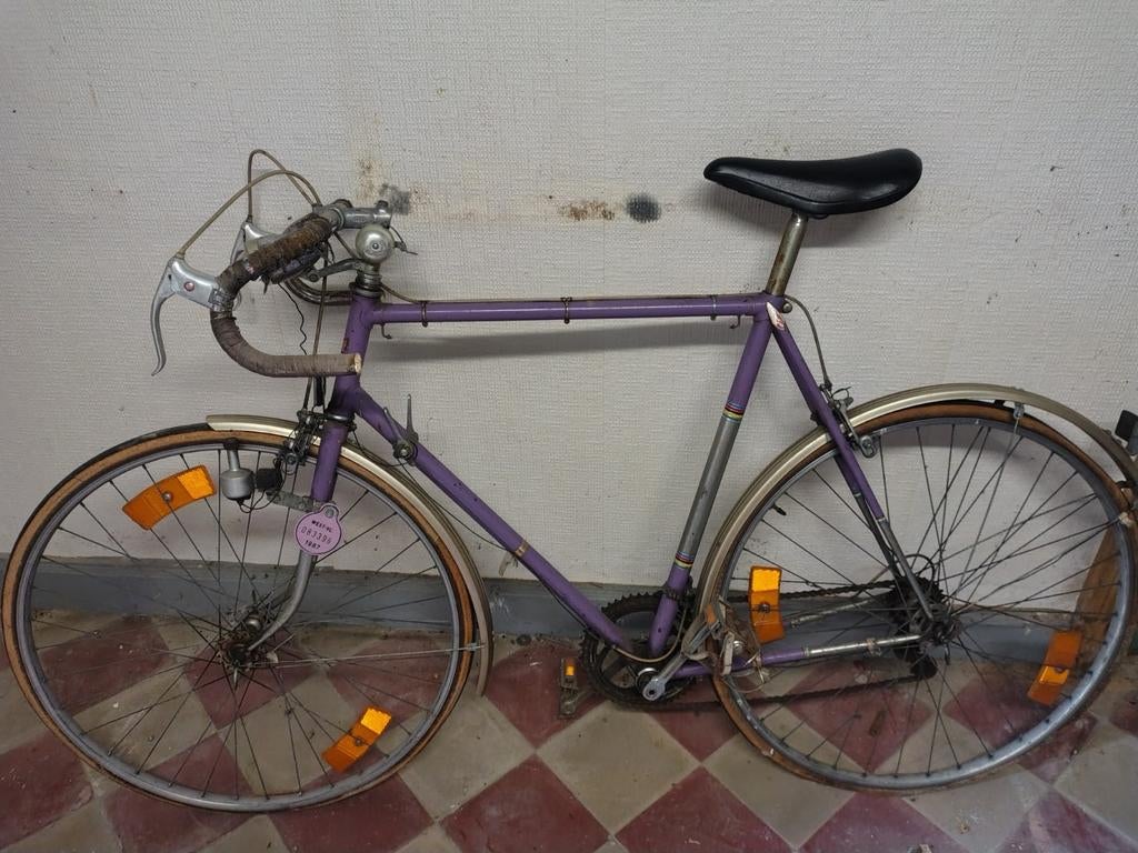 Vintage oude racefiets - koersfiets, Fietsen en Brommers, Fietsen | Racefietsen, Ophalen