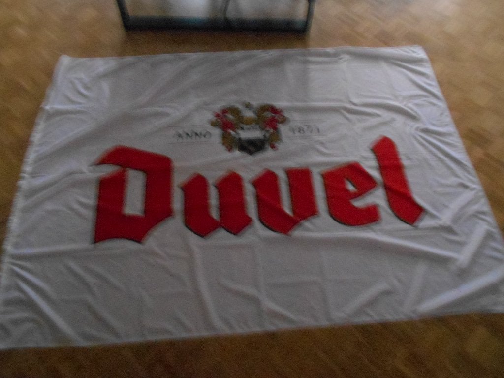 groot vlag van duvel 200  x  150 cm, Ophalen of Verzenden, Zo goed als nieuw