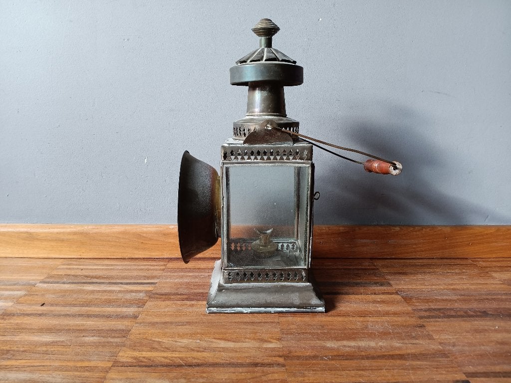 Koperen carbidlamp / handlantaarn, Antiek en Kunst, Ophalen of Verzenden, Koper