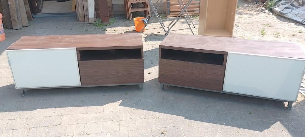 2 lage kastjes met lade, schap en fotokader-deur, Huis en Inrichting, Ophalen