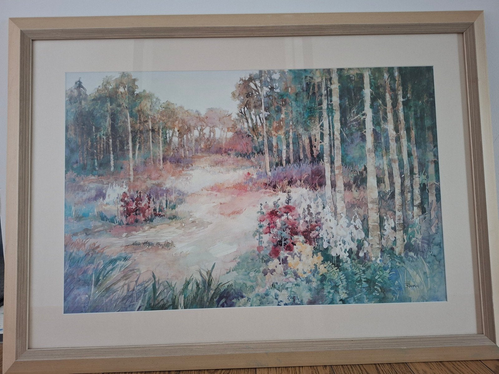 Schilderij bos met bloemen, Ophalen, Bloemen