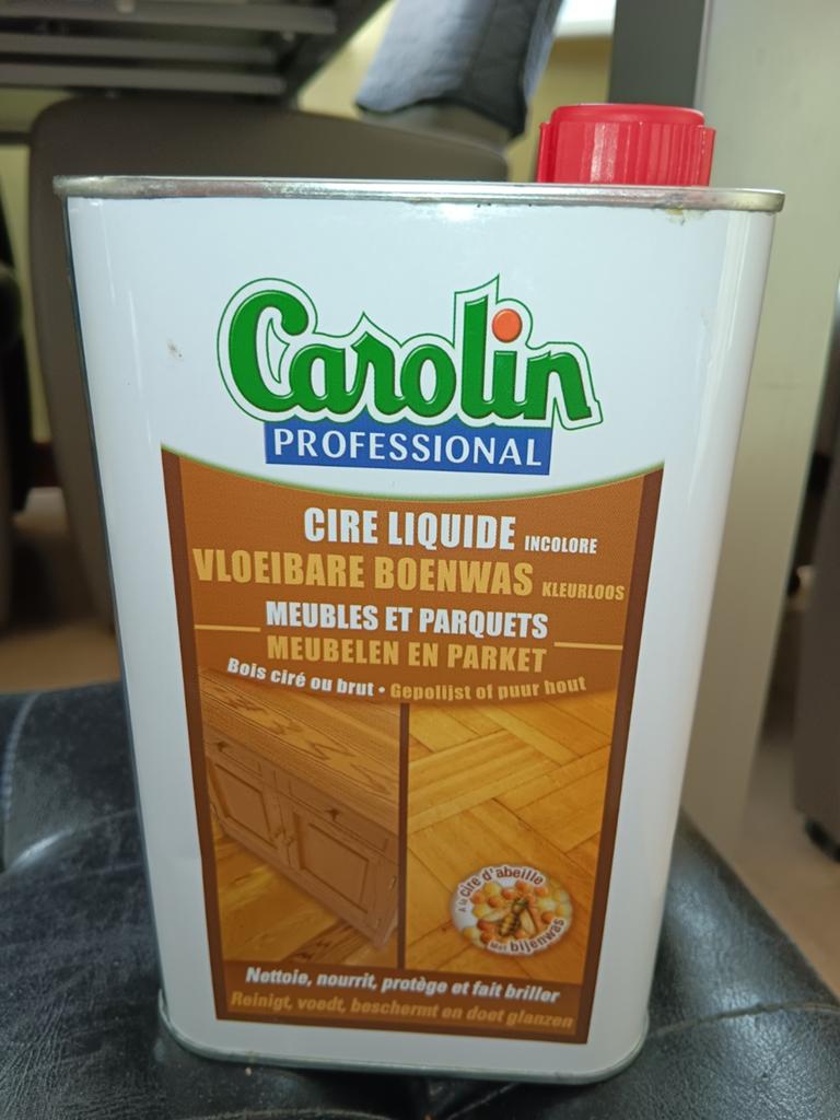 Nieuwe fles 1 liter vloeibare boenwas Carolin, Maison & Meubles, Produits de nettoyage, Enlèvement ou Envoi, Produit de nettoyage