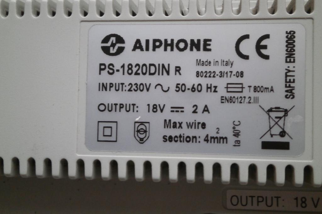 transformateur AIRPLHONE PS-1820DIN en parfait état, Enlèvement