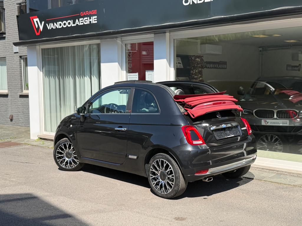 Fiat 500Cabrio 1.0i Hybrid Dolcevita - Navi - PDC - Alu, Auto's, Voorwielaandrijving, 4 zetels, 88 g/km, Cabriolet