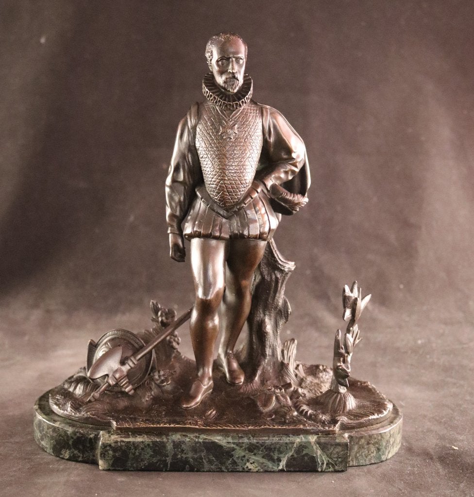 Mooi antiek bronzen sculptuur, Ophalen of Verzenden, Beeld