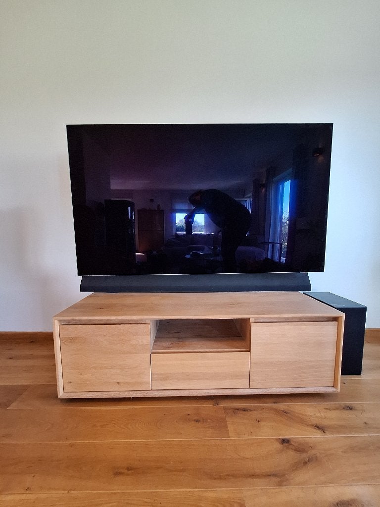 Tv-meubel, Huis en Inrichting, Kasten |Televisiemeubels, Ophalen, Intemporel, 100 tot 150 cm, Eikenhout