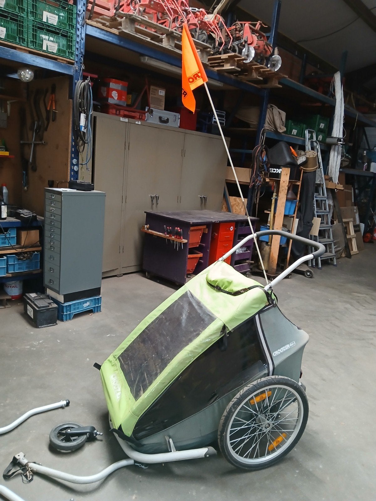 Fietskar croozer kid for 2, Enlèvement