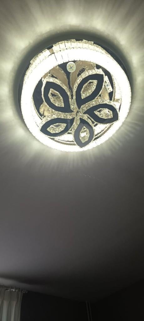 2 lustres LED pour salon - Déménagement, Enlèvement, Comme neuf, Verre, Style de lustre moderne