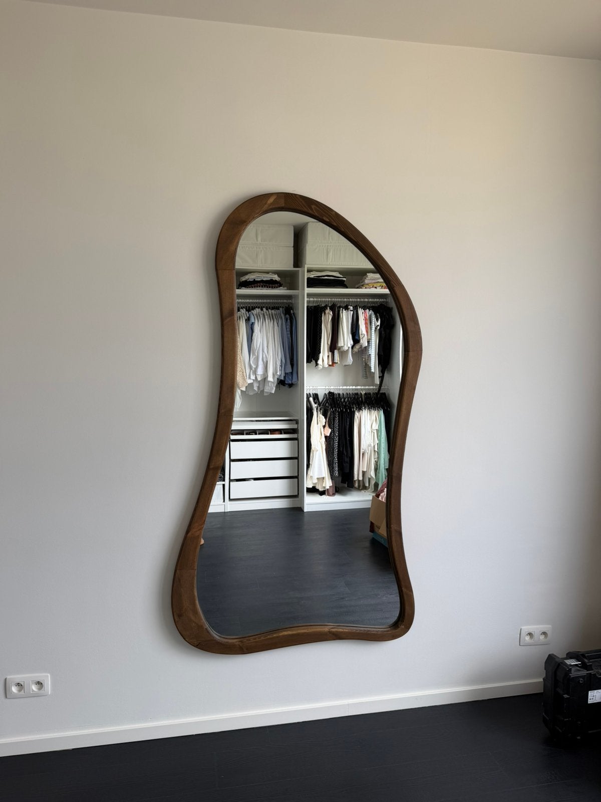 LUNEA organisch houten spiegel 180x100, Maison & Meubles, Accessoires pour la Maison | Miroirs, Neuf, 75 à 100 cm, Autres formes