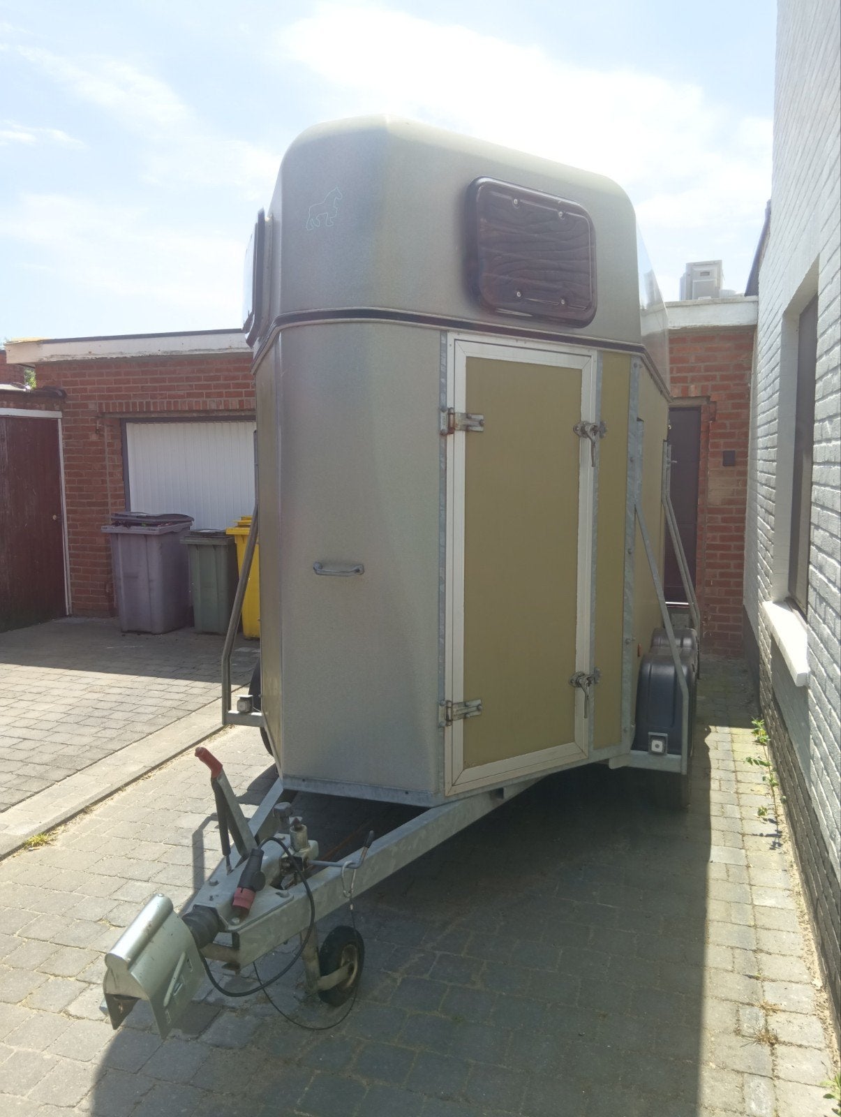 Weijer 2-paards trailer, Dieren en Toebehoren, Ophalen, Gebruikt, Hout, 2-paards trailer