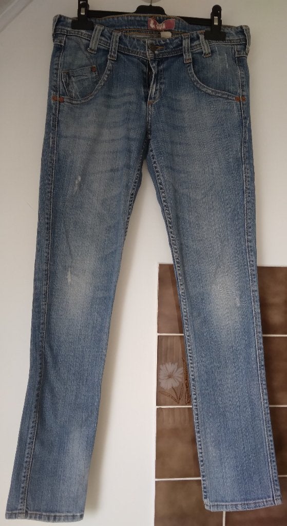 Jeans maat 38, Kleding | Dames, Ophalen of Verzenden, Gedragen, Blauw, W30 - W32 (confectie 38/40)