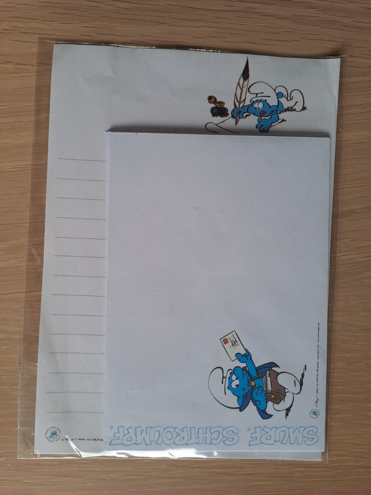 briefpapier Smurfen Nieuw, Diversen, Ophalen, Nieuw