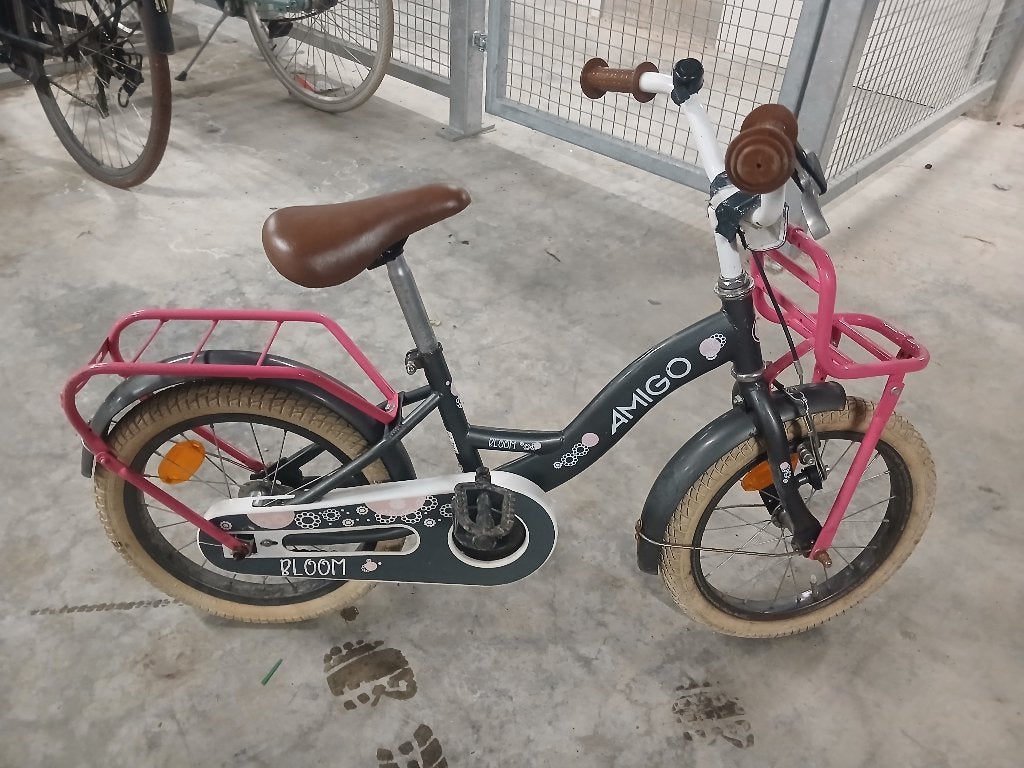 meisjesfiets 4 tot 7, Fietsen en Brommers, Fietsen | Meisjes, Ophalen, Terugtraprem, Gebruikt, 14 inch of minder