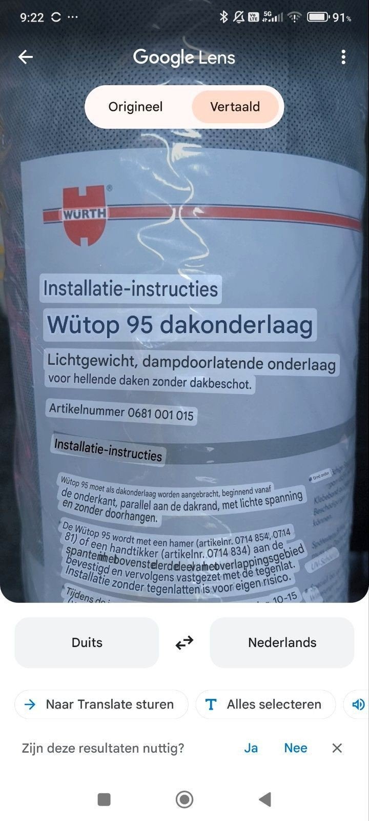 dampdoorlatende doek, Doe-het-zelf en Bouw, Ophalen of Verzenden