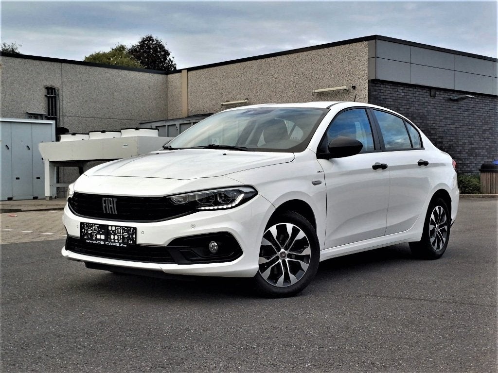 Fiat Tipo 1.0 Turbo 101pk Sedan Facelift  ✅1 Jaar Waarborg, Voorwielaandrijving, Stof, Wit, Start-stop-systeem