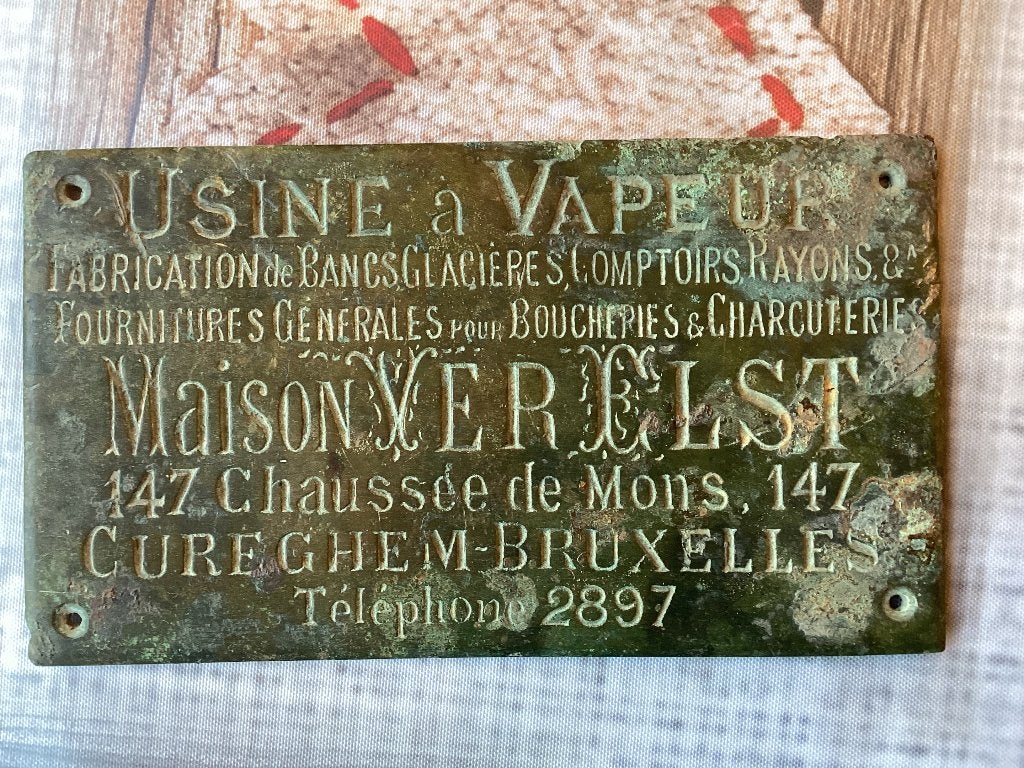 Plaque en laiton, Antiquités & Art, Enlèvement