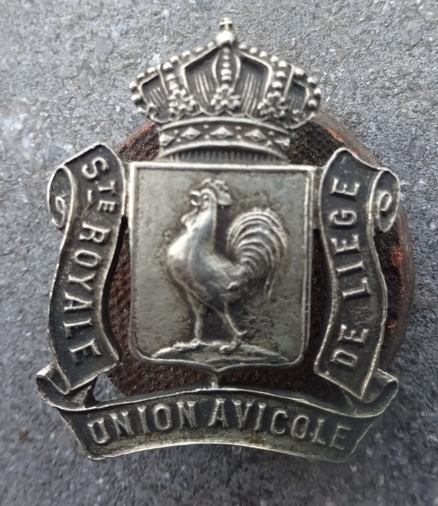 ST ROYALE UNION AVICOLE DE LIEGE - INSIGNE REVERS DE COL, Envoi, Autres, Emblème ou Badge