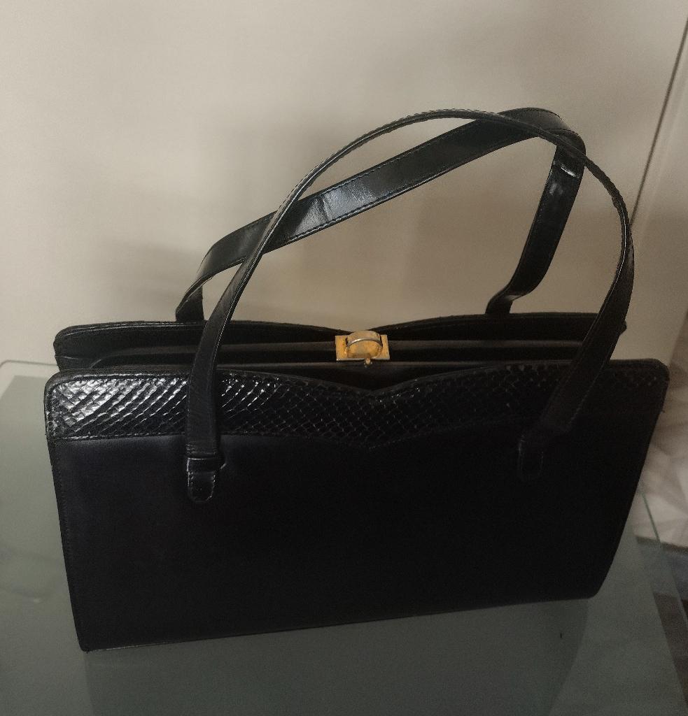 Vintage Kelly-Style Handtas (Jaren 50/60) – Leder & COHO, Handtassen en Accessoires, Tassen | Damestassen, Ophalen, Zo goed als nieuw
