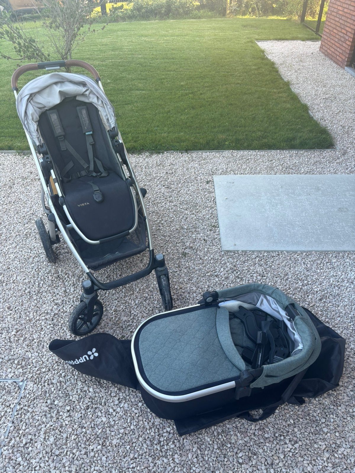 UPPAbaby Vista 2019 Duo + Reiswieg, Voetenzak & PiggyBack, Kinderen en Baby's, Ophalen, Zo goed als nieuw, Kinderwagen