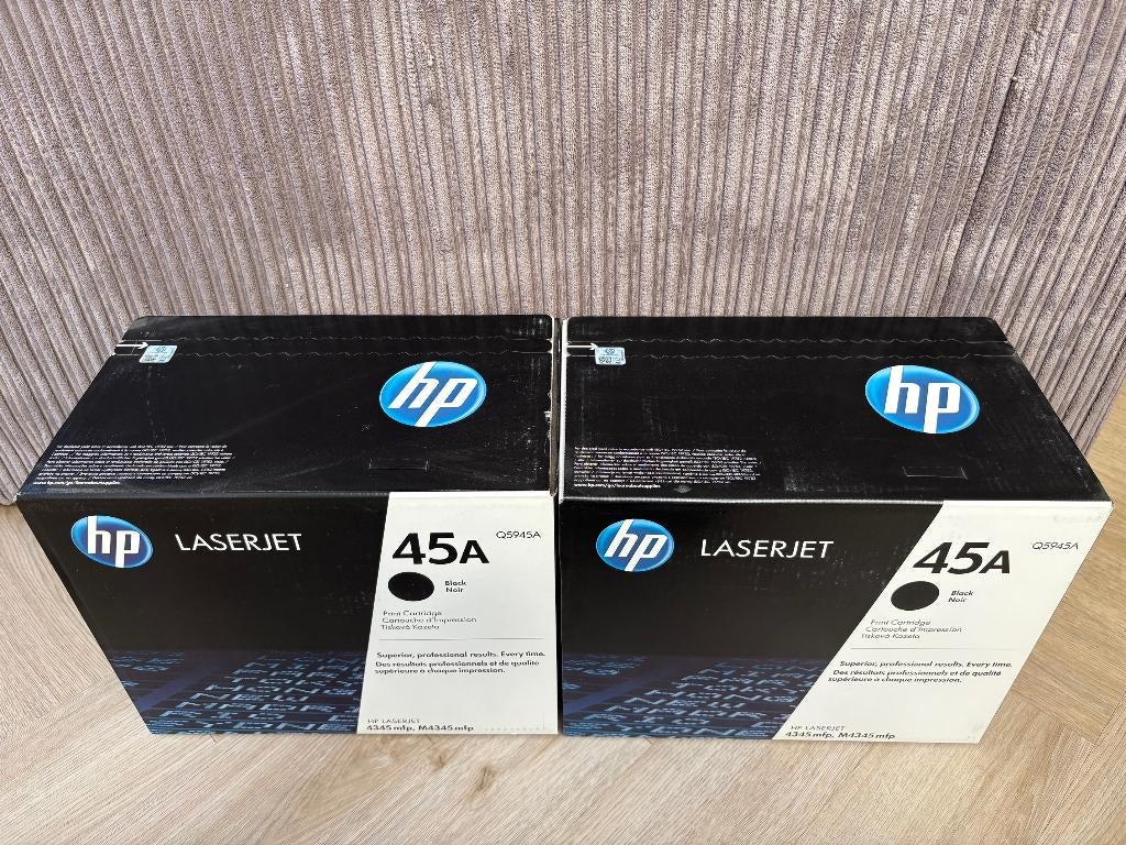 2 nieuwe toners HP Q5945A (HP 45A) voor HP 4345mfp/M4345mfp, Computers en Software, Printerbenodigdheden, Ophalen of Verzenden