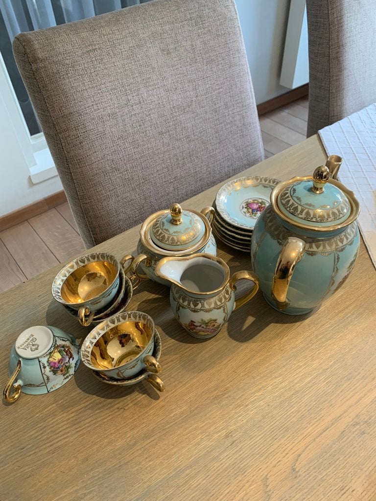 Service à thé en porcelaine Gloria Rembrandt 15 pièces, Enlèvement ou Envoi