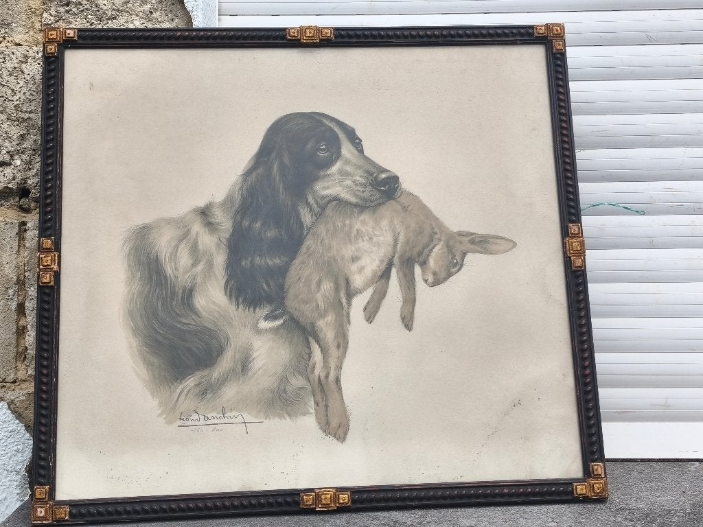 Gravure signe Léon danchin, Ophalen of Verzenden, Gravure