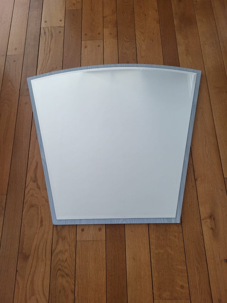 Grand miroir biseauté bois, Enlèvement, Autres formes, 50 à 100 cm, Moins de 100 cm