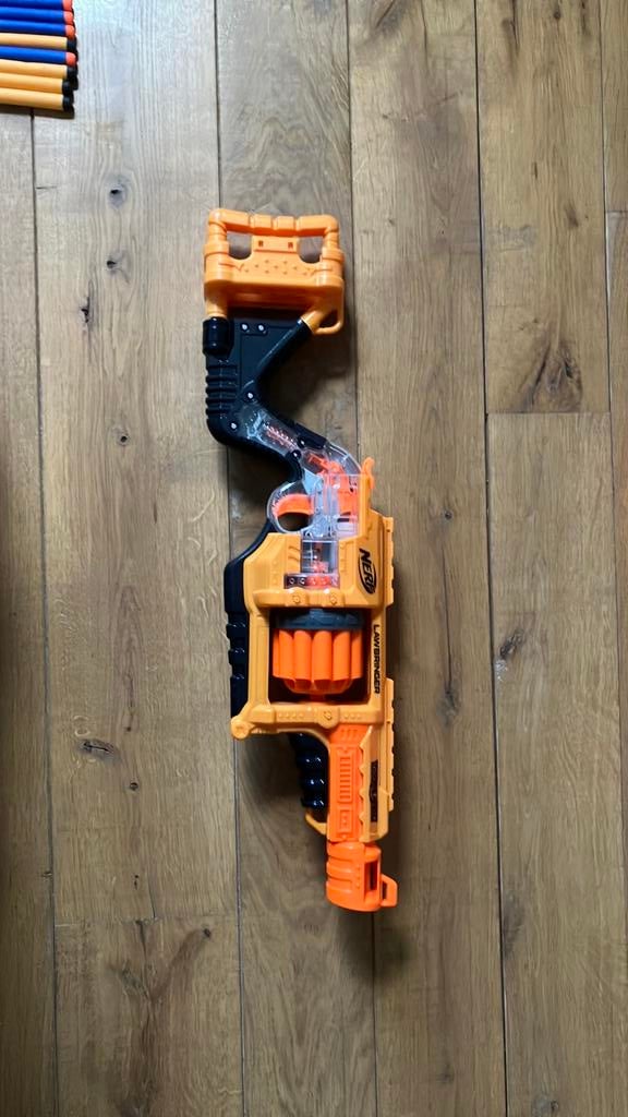 Nerf gun lawbringer orangje, Enlèvement, Comme neuf