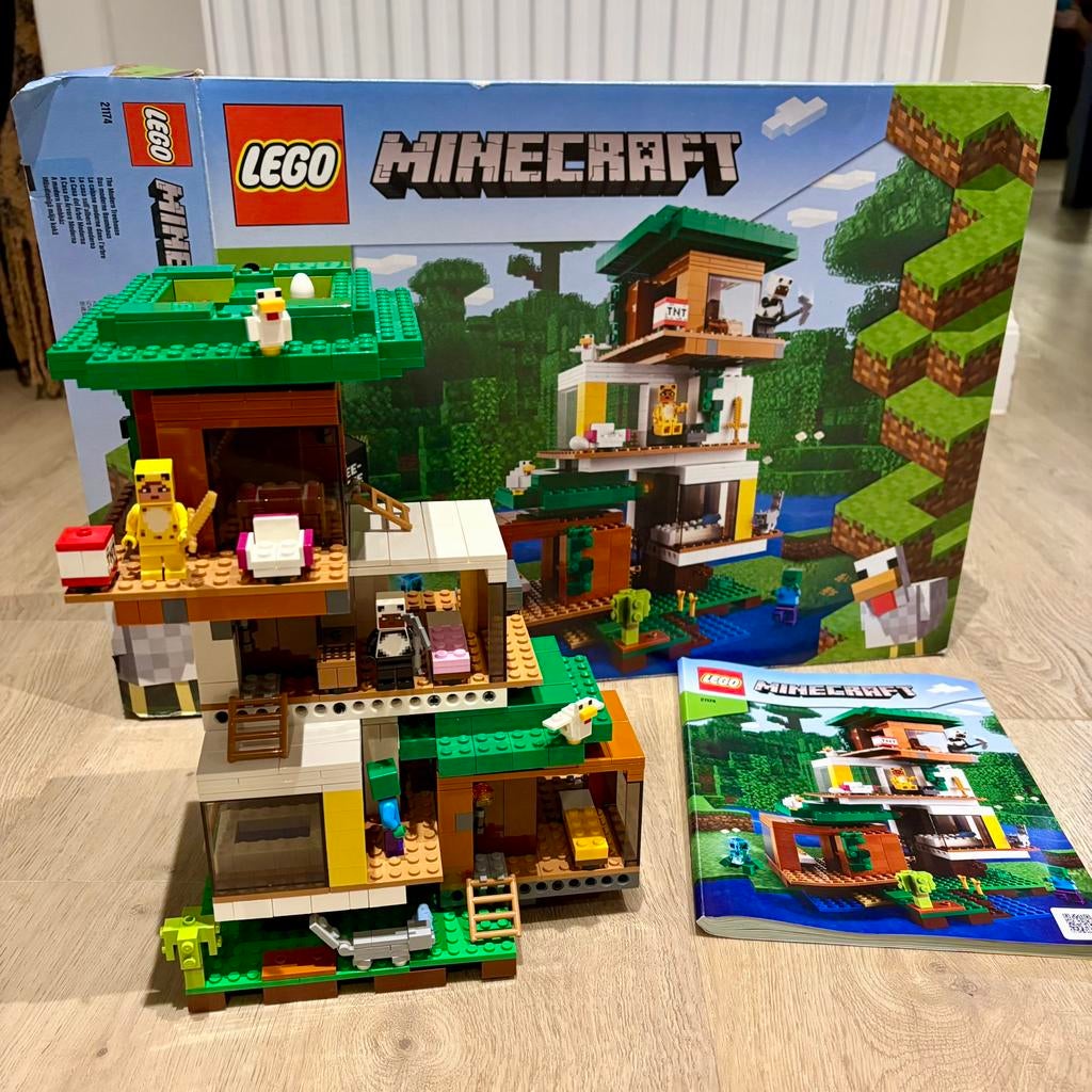 Lego Minecraft - De Moderne Boomhut 21174, Enlèvement, Comme neuf, Ensemble complet, Lego