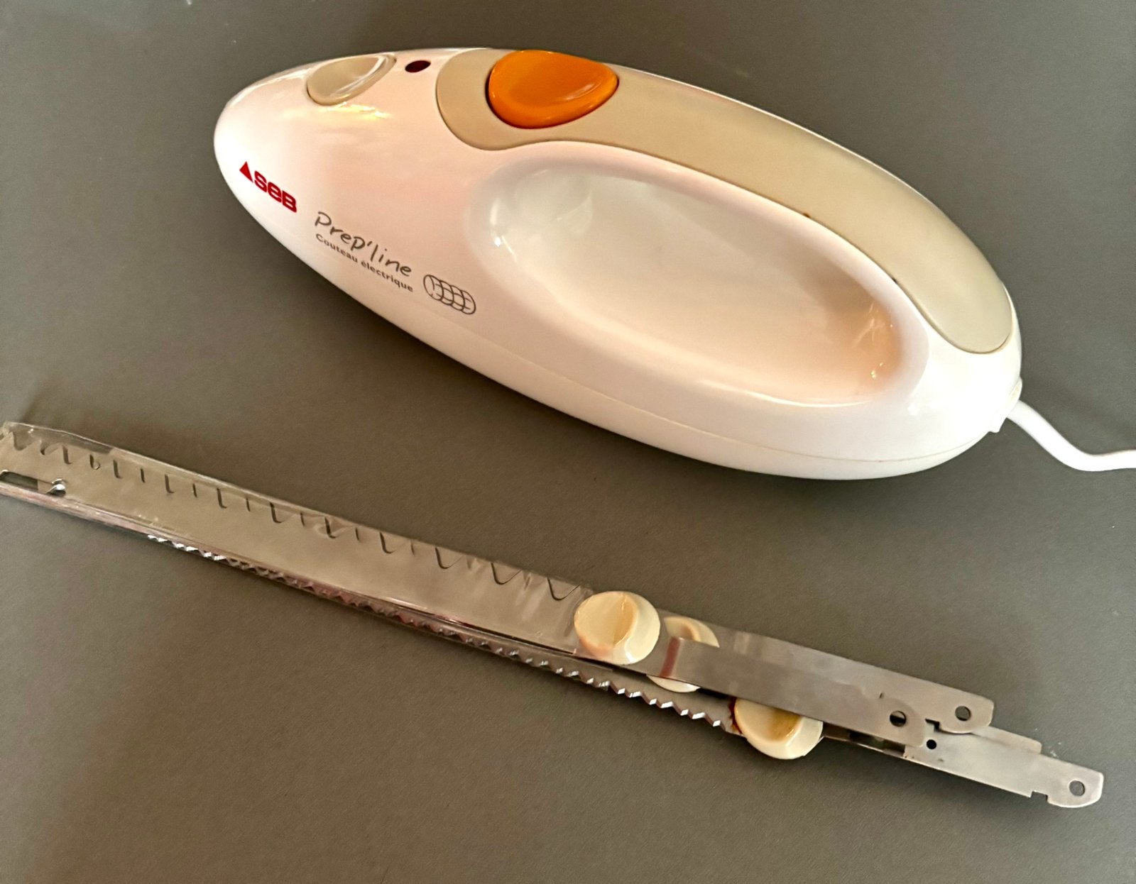 Seb elektrisch mes met accessoires, Antiek en Kunst, Ophalen of Verzenden