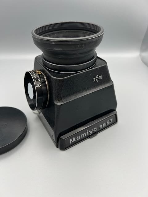 Mamiya RB67 lens en zoeker, Audio, Tv en Foto, Ophalen, Gebruikt, Spiegelreflex, Overige Merken