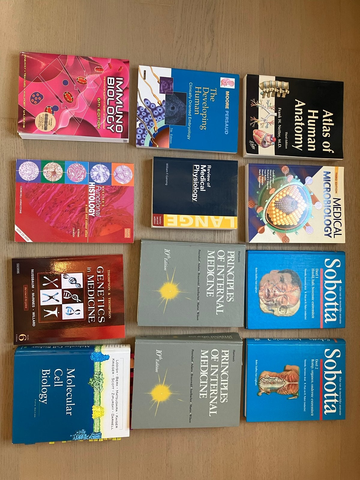 Lot studieboeken geneeskunde: Netter, Sobotta, Harrison, …, Enlèvement, Comme neuf