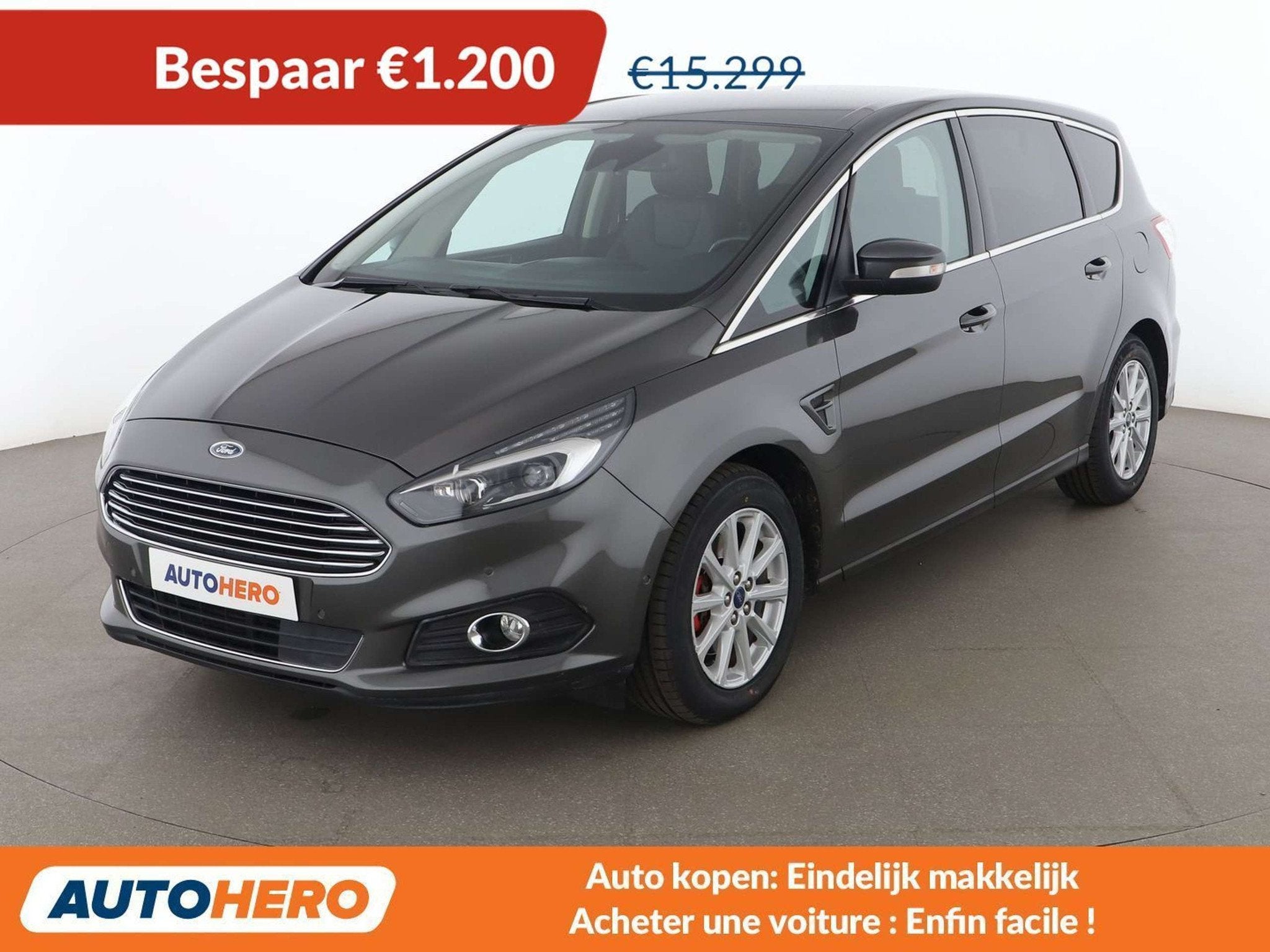 Ford S-Max 2.0 TDCi Titanium (année de construction 2016), Cuir, Argent ou Gris, Achat, 5 portes