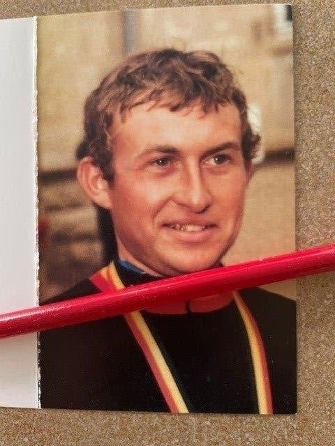 Beroepsrenner Kampioen van België 1985 DHR Paul Haghedooren, Verzamelen, Ophalen of Verzenden, Bidprentje