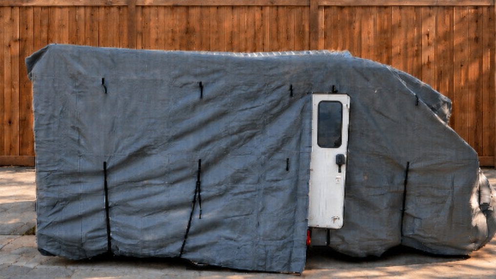 Beschermhoes voor uw camper : slechts 1 x gebruikt, Ophalen, Zo goed als nieuw