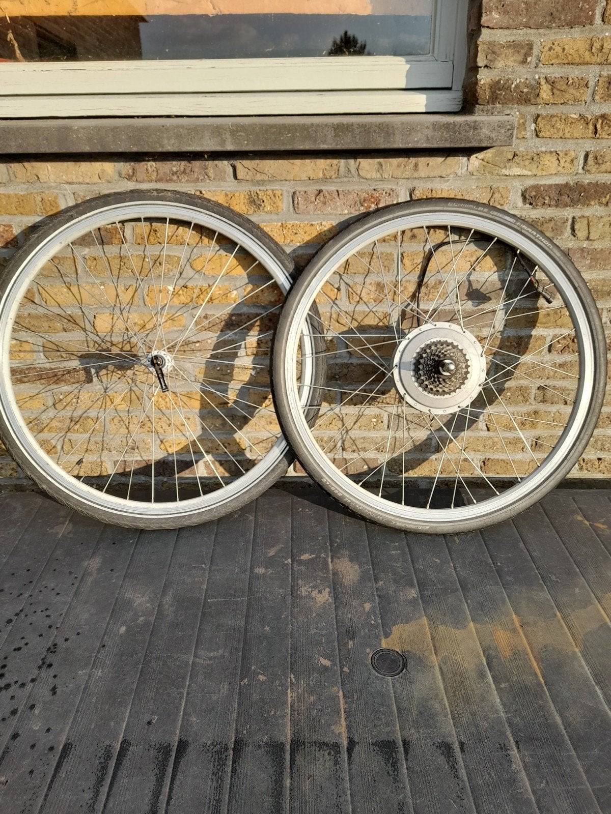 fietswielen van een elektrische fiets 2 stuk's, Fietsen en Brommers, Ophalen, Gebruikt