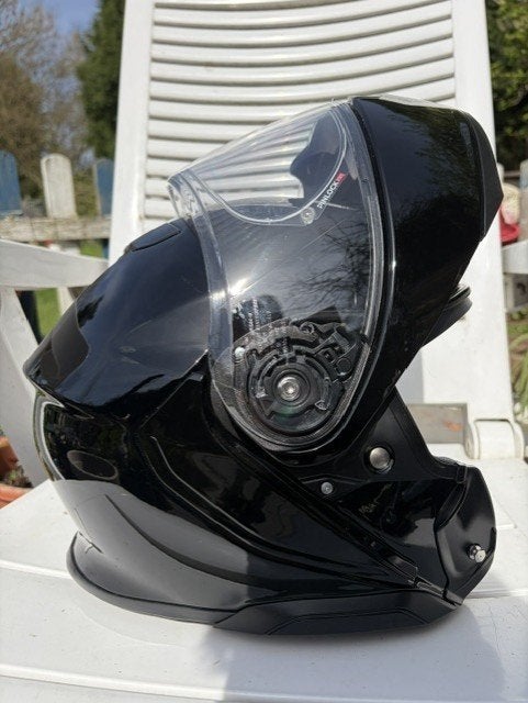 Casque Shoei Neotec 3 Noir brillant S, Motos, Seconde main, Femmes, Casque jet, Enlèvement