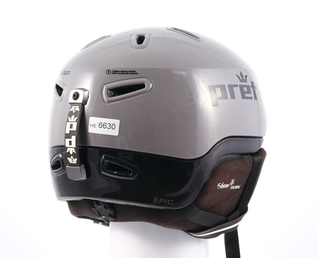 59 60 61 62 cm ski snowboard helm PRET EPIC, Grey/black, Overige merken, Gebruikt, Verzenden, Overige typen