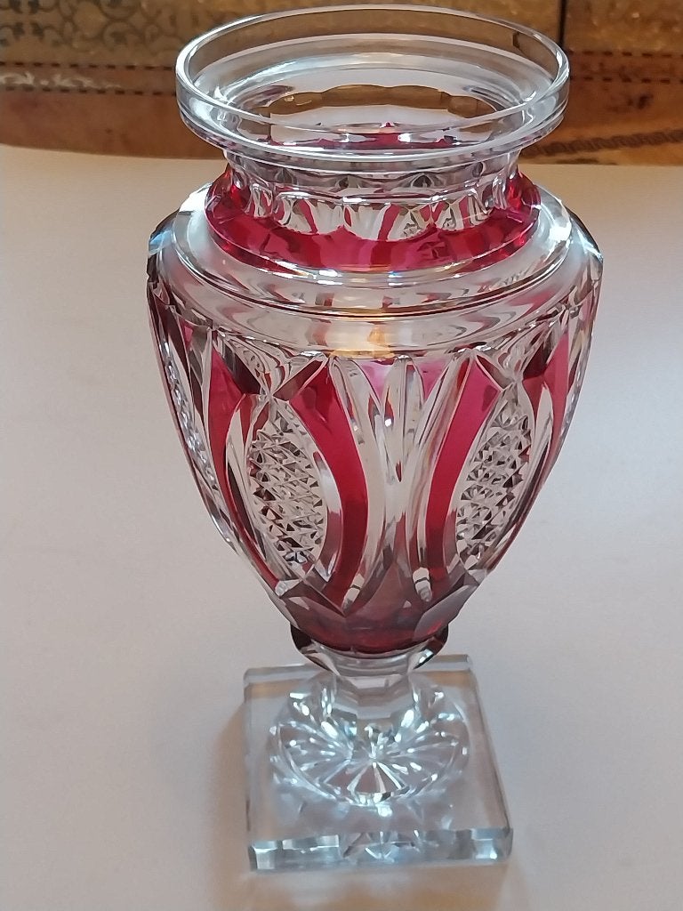 Vase val saint lambert 31cm, Antiquités & Art, Antiquités | Verre & Cristal, Enlèvement