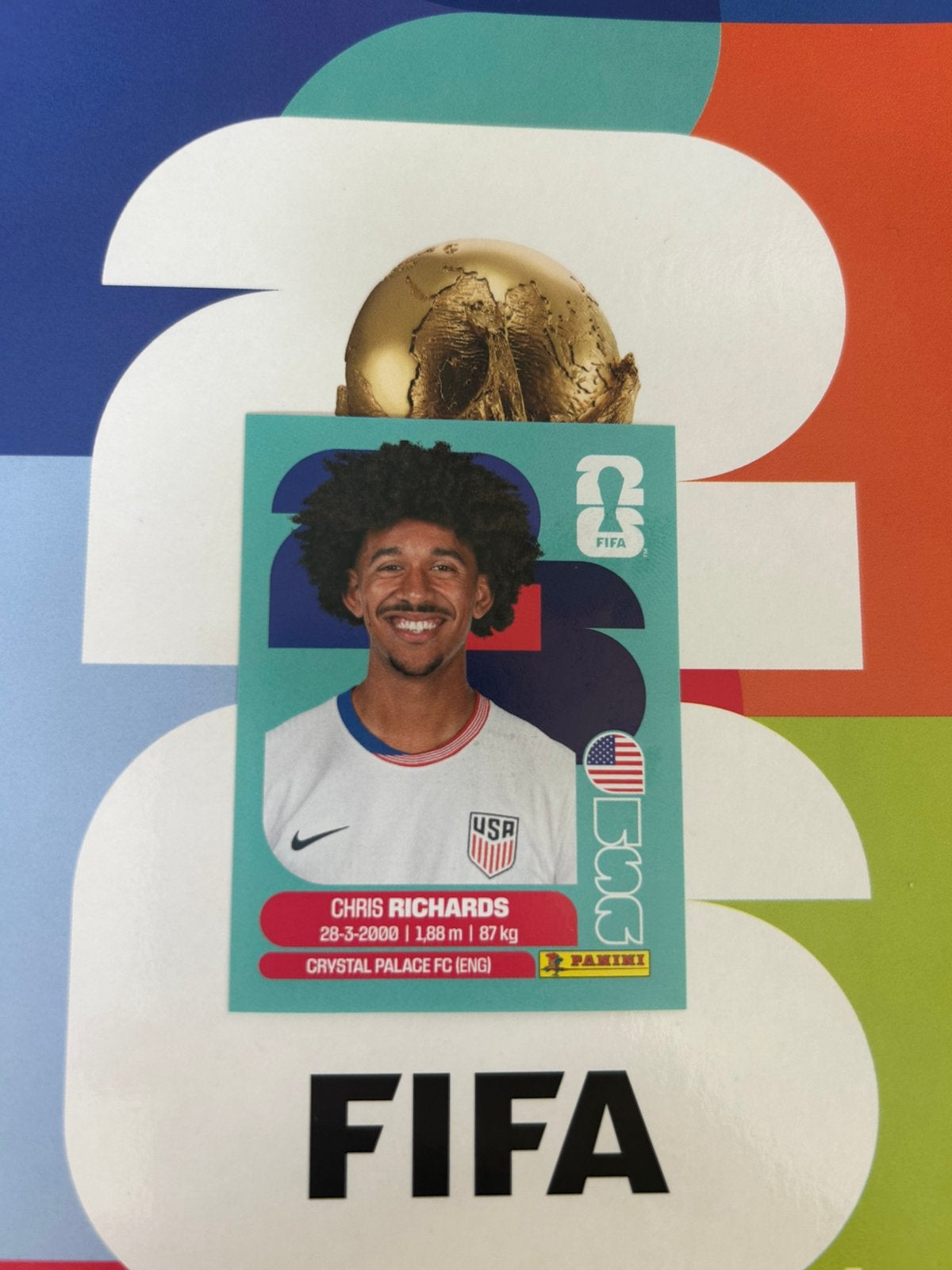 Panini coupe du monde 2026 Chris Richards, Enlèvement ou Envoi, Neuf